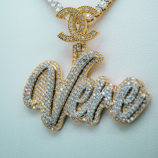 Custom Pendant - Gold and Diamonds