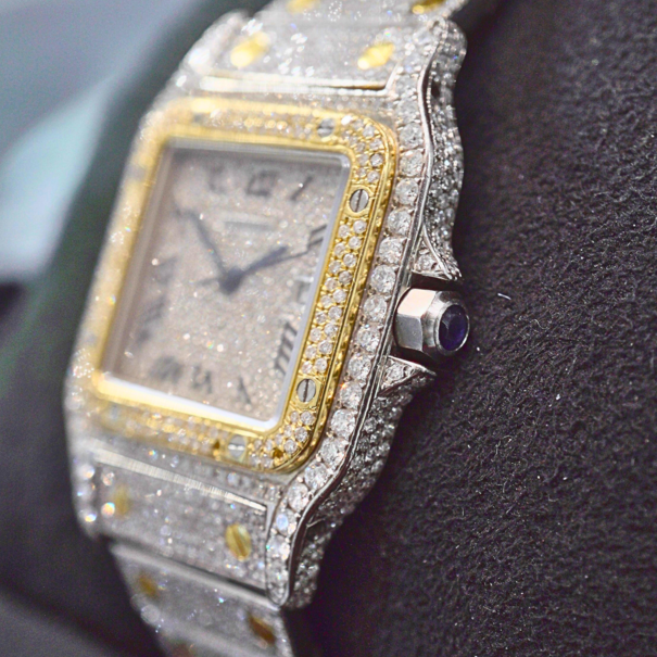 Cartier santos full diamonds-29mm