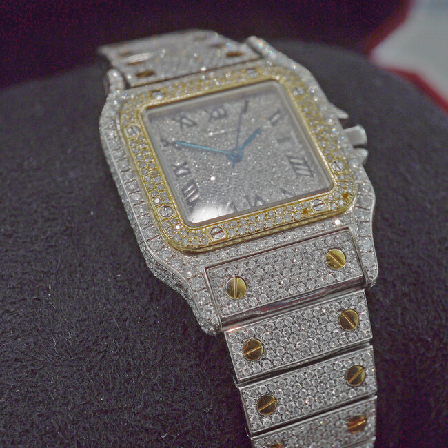 Cartier Luxury Watch – 29MM with Full Diamond Setting | Unik Jewelry