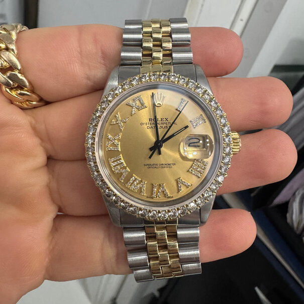 Rolex Datejust 16013 | Reloj Vintage 36 mm con Bisel de Diamantes | Año 1982