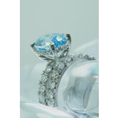 DUO Anillo-BLUE CENTER LAB-14K -3.01CTW-1.55CTW
