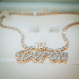 Custom Pendant - Gold and Diamonds