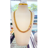 Men’s Monaco Necklace – 9MM -  10K Gold Chain – 17 Inches | Unik Jewelry