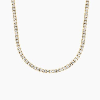 Tennis Gold Chain – 3MM – 22” – 10K with Natural Diamonds,