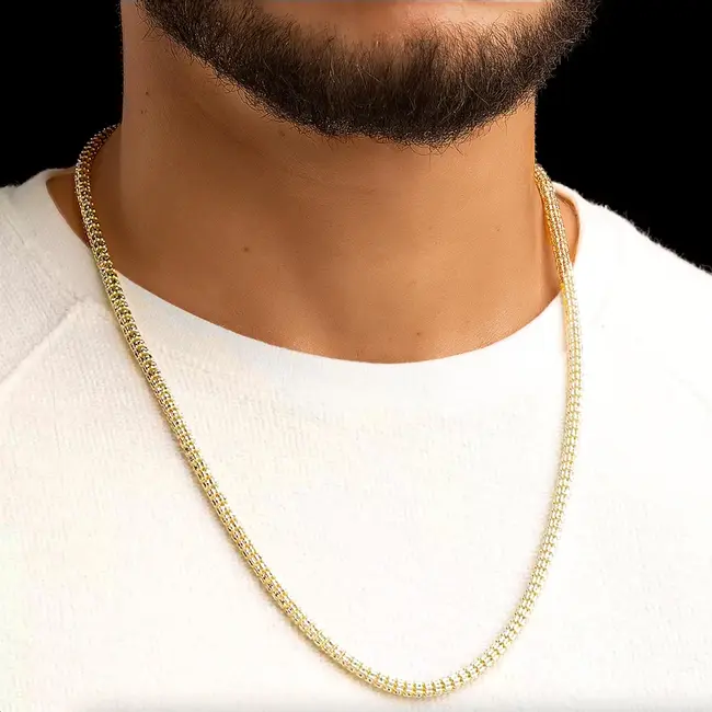Ice Necklace 3MM – Solid 10K Gold Chain – 20 Inches | Unik Jewelry