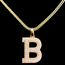 Franco Chain Set in 10K Gold with Natural Diamond Initial Pendant – All Letters Available | Unik Jewelry