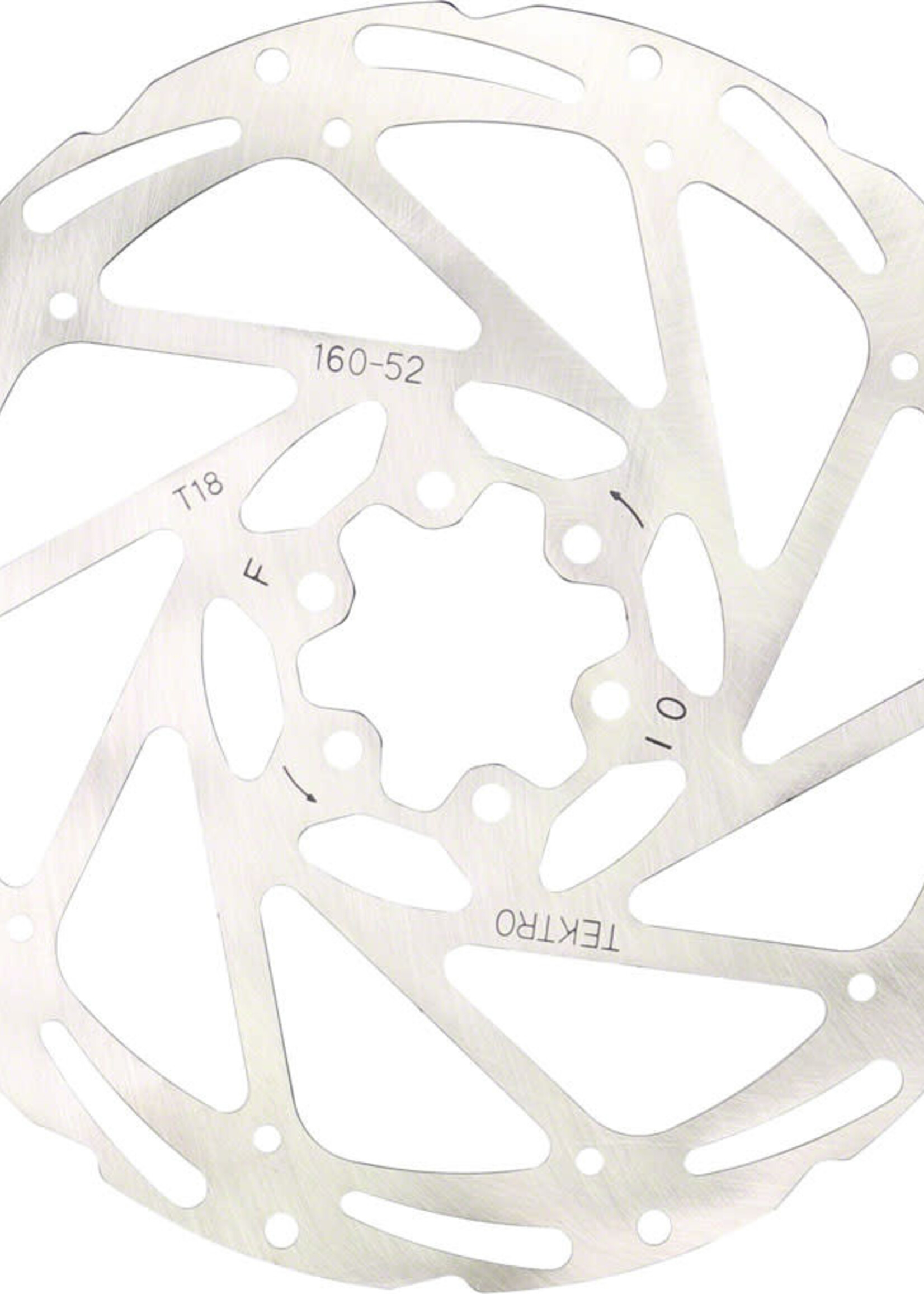 tektro Tektro TR160-52 Disc Rotor - 160mm, 6-Bolt, 1.8mm Thickness, For 2-Piston Calipers