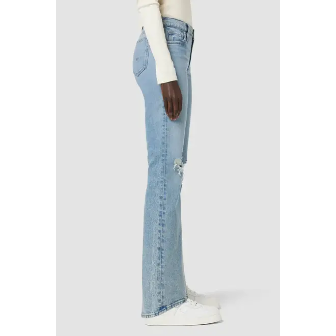 Hudson: Farrah Mid-Rise Barefoot Bootcut in Ice Blue