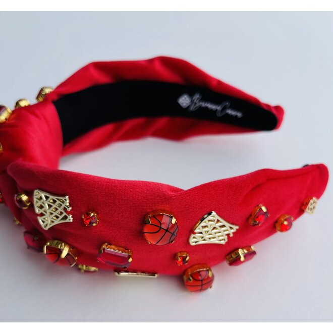 Brianna Cannon: Red Basketball Headband W/Crystals and Enamel Charms