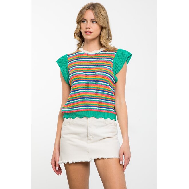 THML Multi Color Knit Top