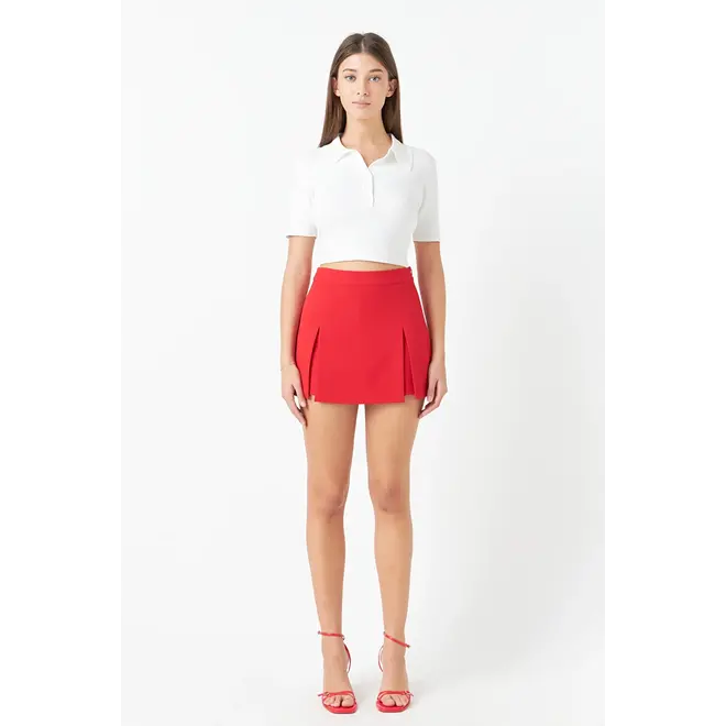 Endless Rose Wide Single Pleat Skirt