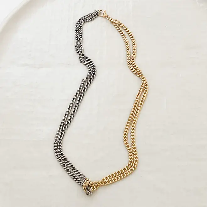 Virtue Two-Tone Knotted Necklace