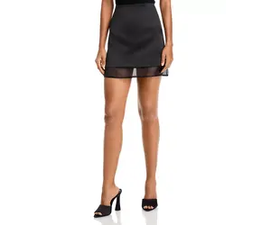 French connection black satin skirt hotsell