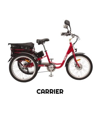 tebco TEBCO CARRIER TRIKE RED 24 INCH WHEELS