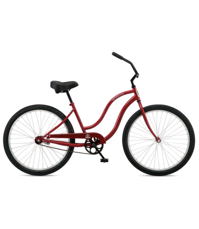 SCHWINN 26 INCH CRUISER SINGLE SPEED STEP OVER RED