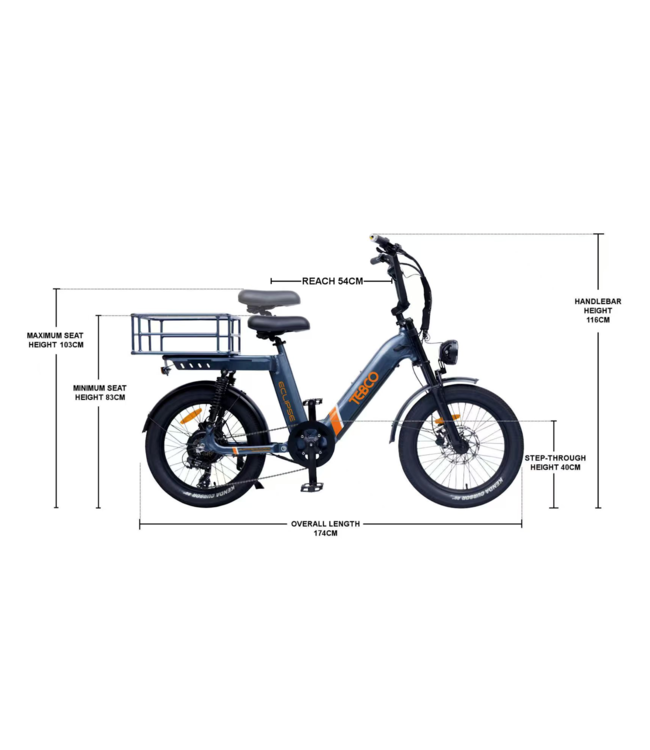 tebco TEBCO ECLIPSE 20INCH ELECTRIC BIKE GREY