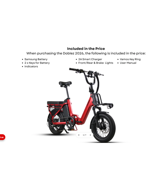 VAMOS VAMOS EL DOBLEZ ELECTRIC FOLDING BIKE GREY or RED 2026