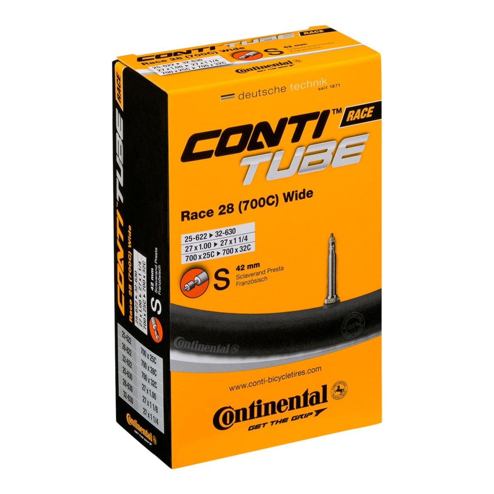 Continental Continental, Tube, 700 x 25-32C, Presta, 42mm