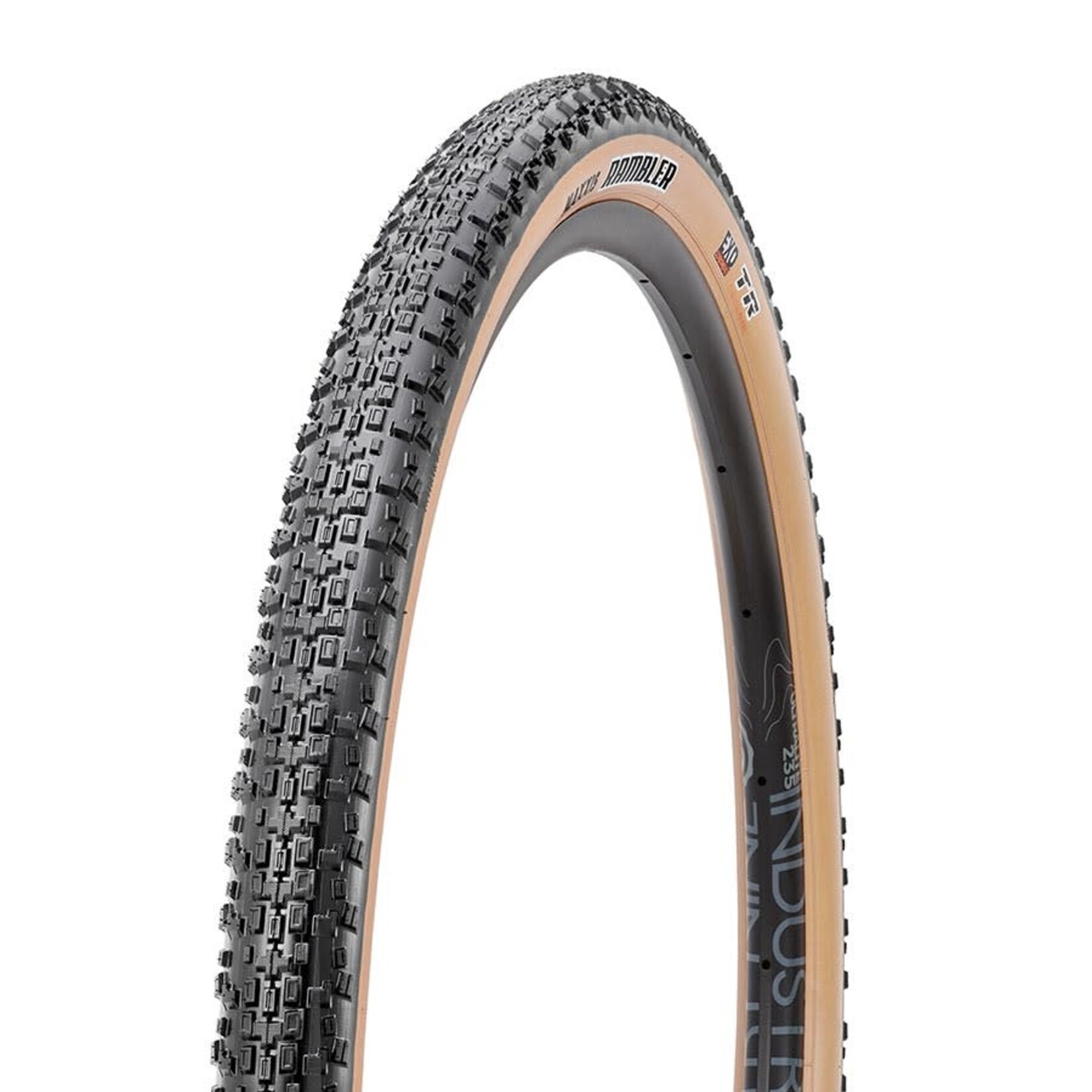 Maxxis Maxxis, Rambler, Gravel Tire, 700x40C, Folding, Tubeless Ready, Dual, EXO, 60TPI, Tanwall