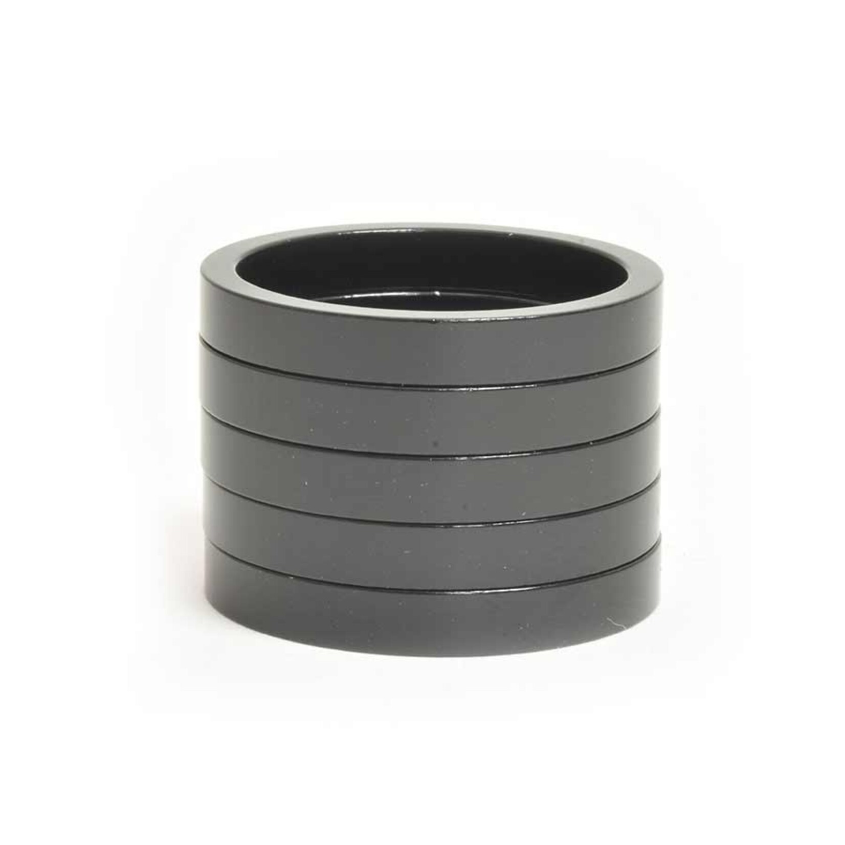 Wheels Manufacturing Wheels Manufacturing, Headset Spacer, 1-1/8'', Height: 5mm, Aluminum, Black, 5pcs