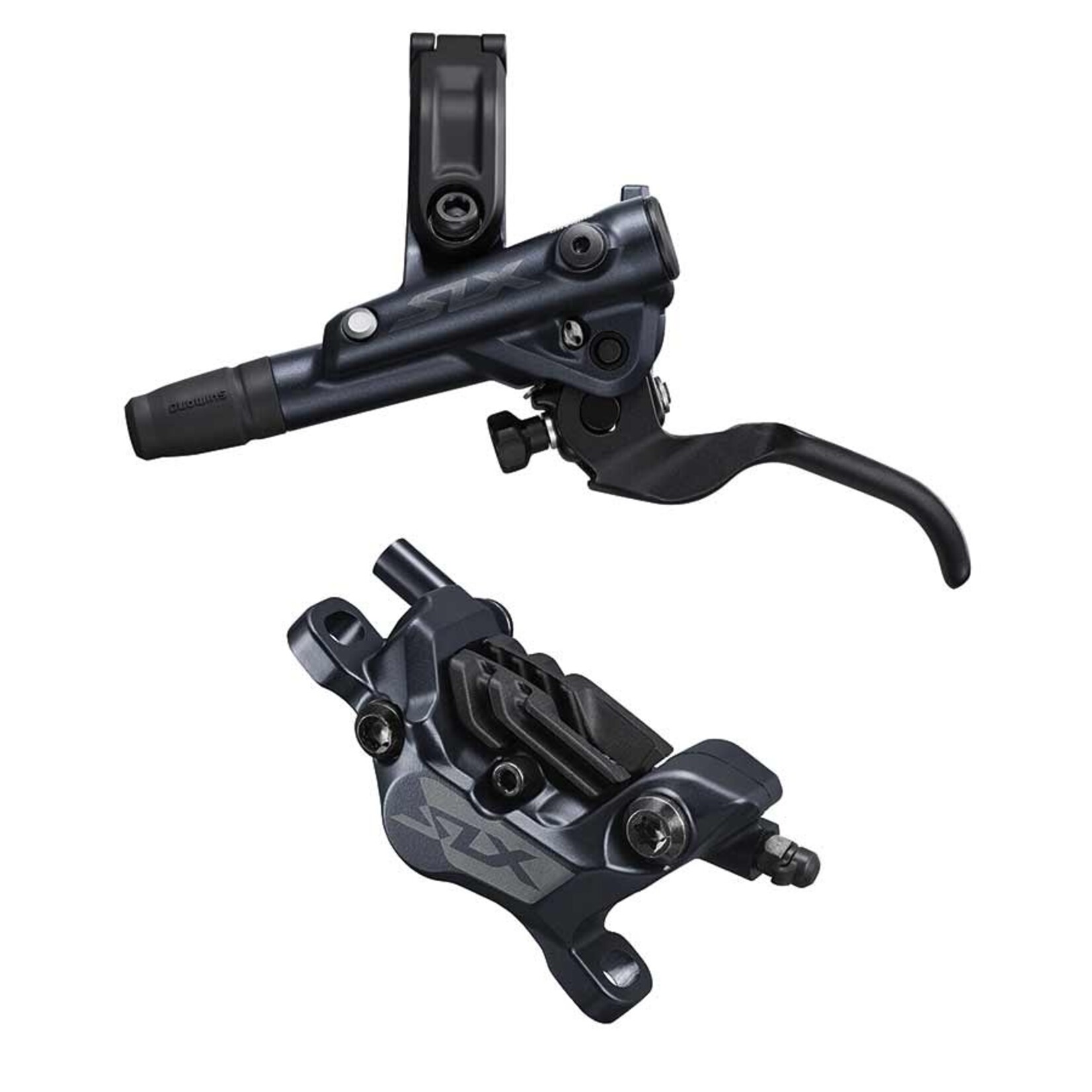 Shimano Shimano, SLX BL-M7100/BR-M7120, MTB Hydraulic Disc Brake, Front, Post mount, Disc: Not included, 444g, Black, Set