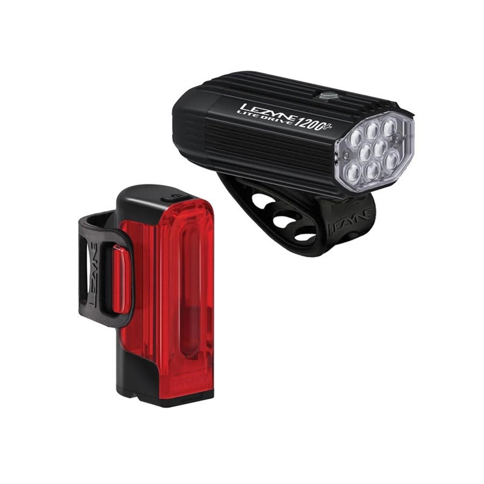 Lezyne Lezyne, Lite Drive 1200+/ Strip Drive Pro 400+, Light, Set, Black