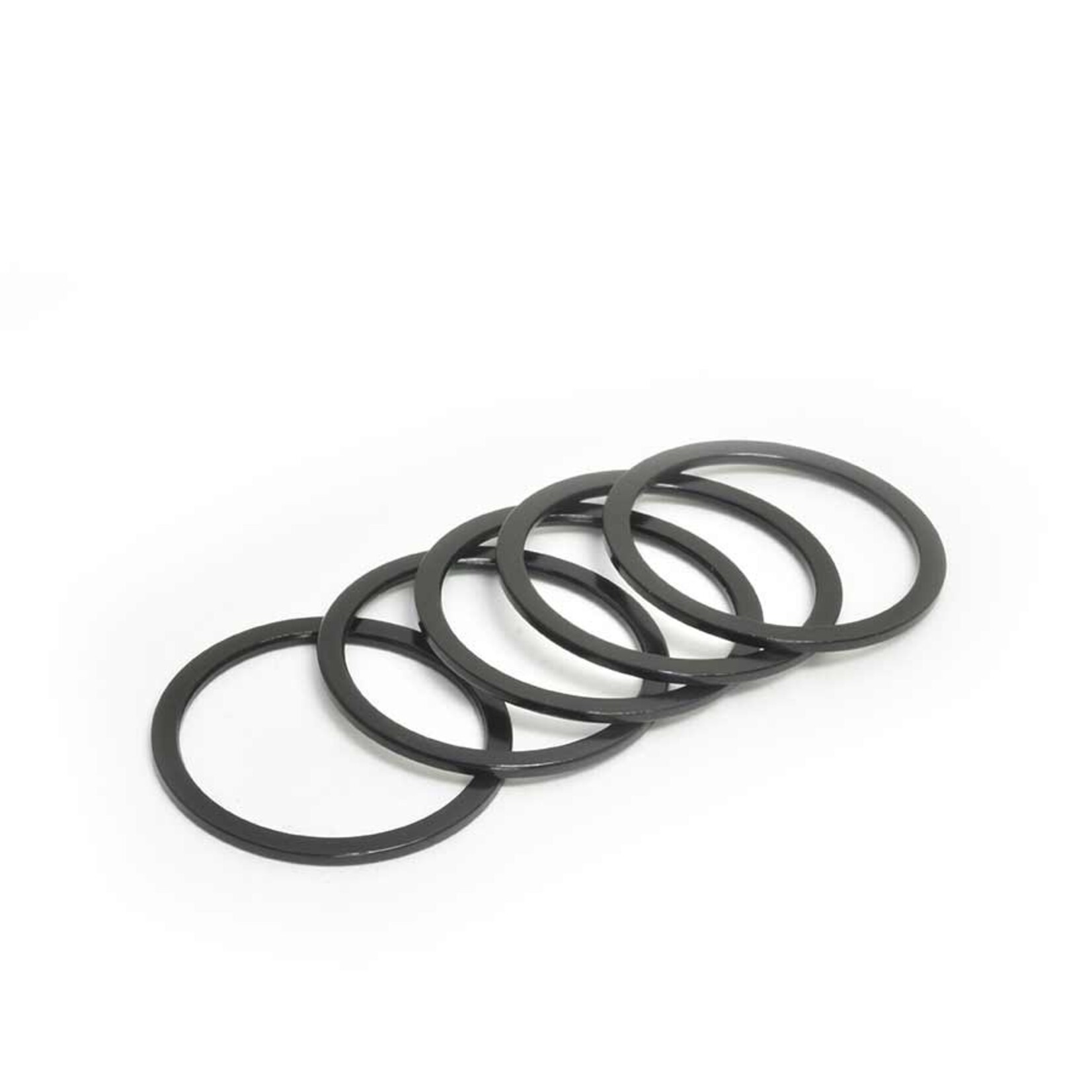 Wheels Manufacturing Wheels Manufacturing, Headset Spacer, 1-1/8'', Height: 1.5mm, Aluminum, Black, 5pcs