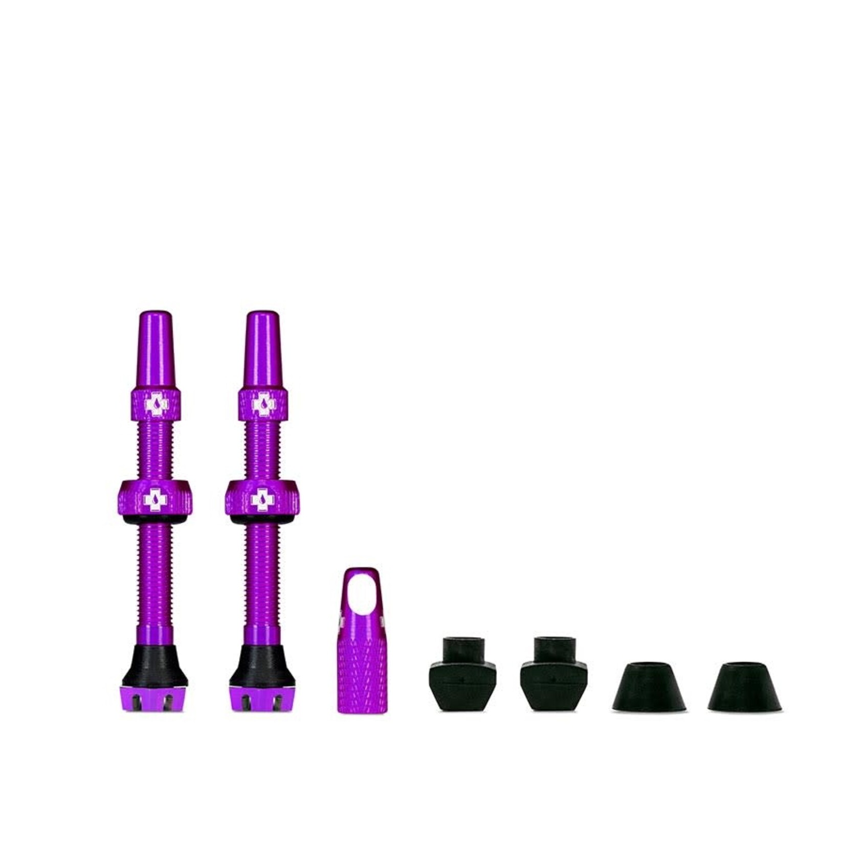 Muc-Off Muc-Off, V2, Tubeless Valve, Presta, 44mm, Purple, Pair