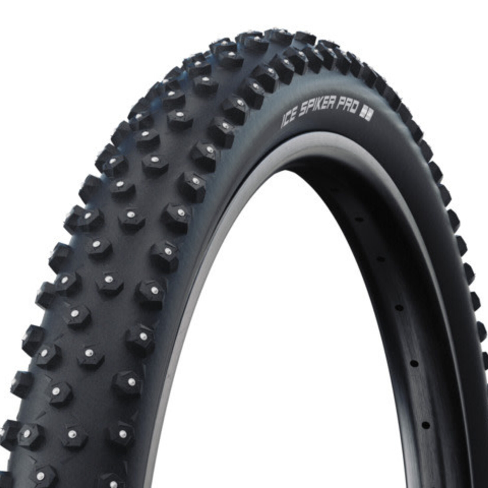 Schwalbe Schwalbe, Ice Spiker Pro, Tire, 26''x2.10, Wire, Clincher, Winter, LiteSkin, RaceGuard, 67TPI, Black