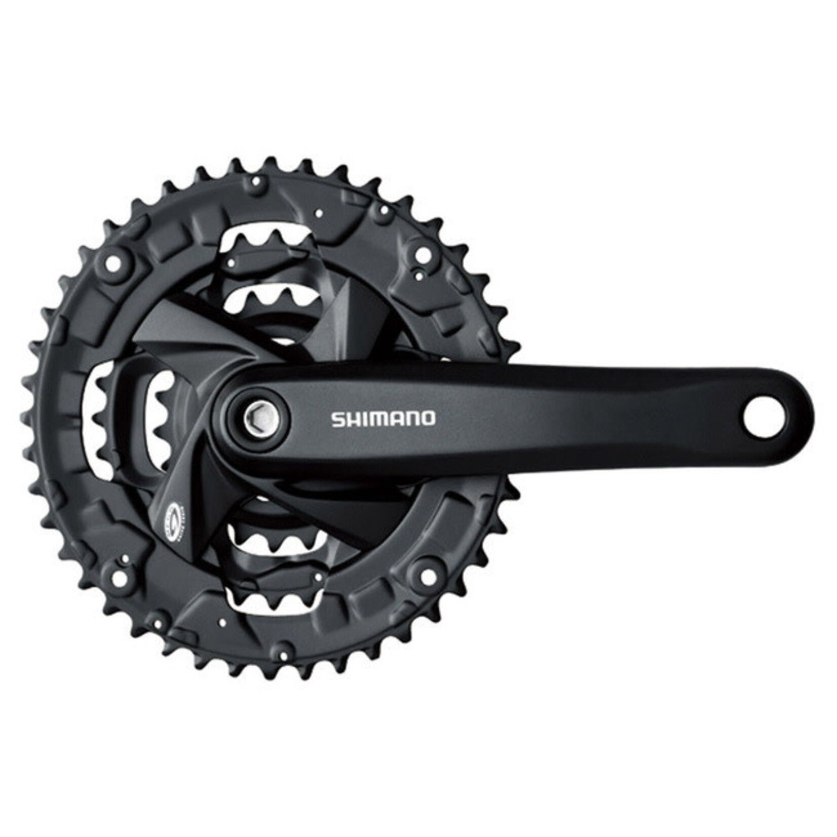 Shimano Shimano Acera FC-M371-L Crankset - 175mm, 9-Speed, 48/36/26t, Riveted, Square Taper JIS Spindle Interface, Black