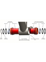Wheels Manufacturing Wheels Manufacturing PressFit 30 to SRAM Bottom Bracket with Angular Contact Bearings Black Cups