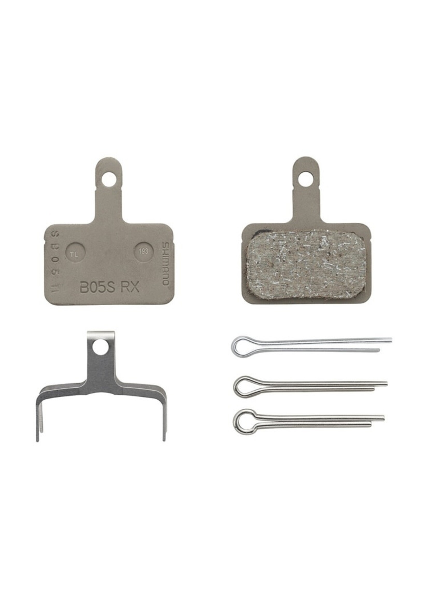 Shimano Shimano B05S-RX Disc Brake Pad and Spring - Resin Compound, Stainless Steel Back Plate