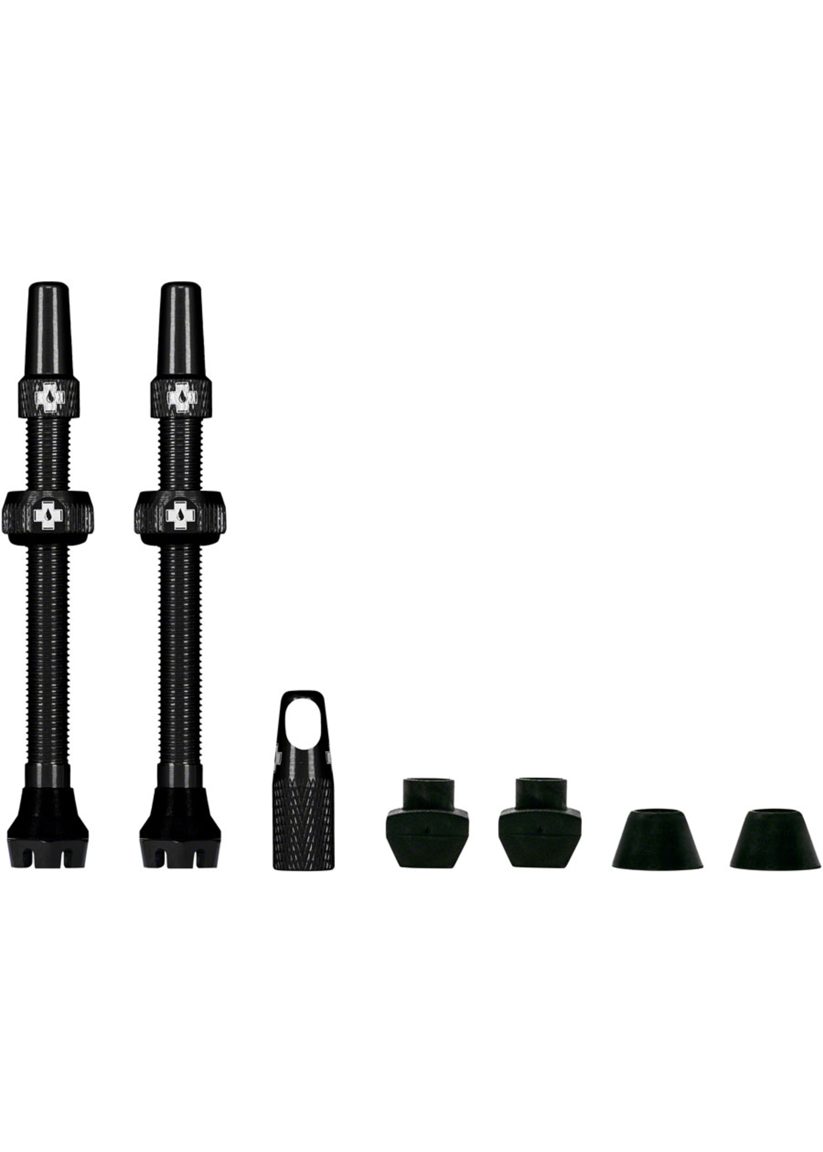 Muc-Off Muc-Off V2 Tubeless Valve Kit - Black, 80mm, Pair