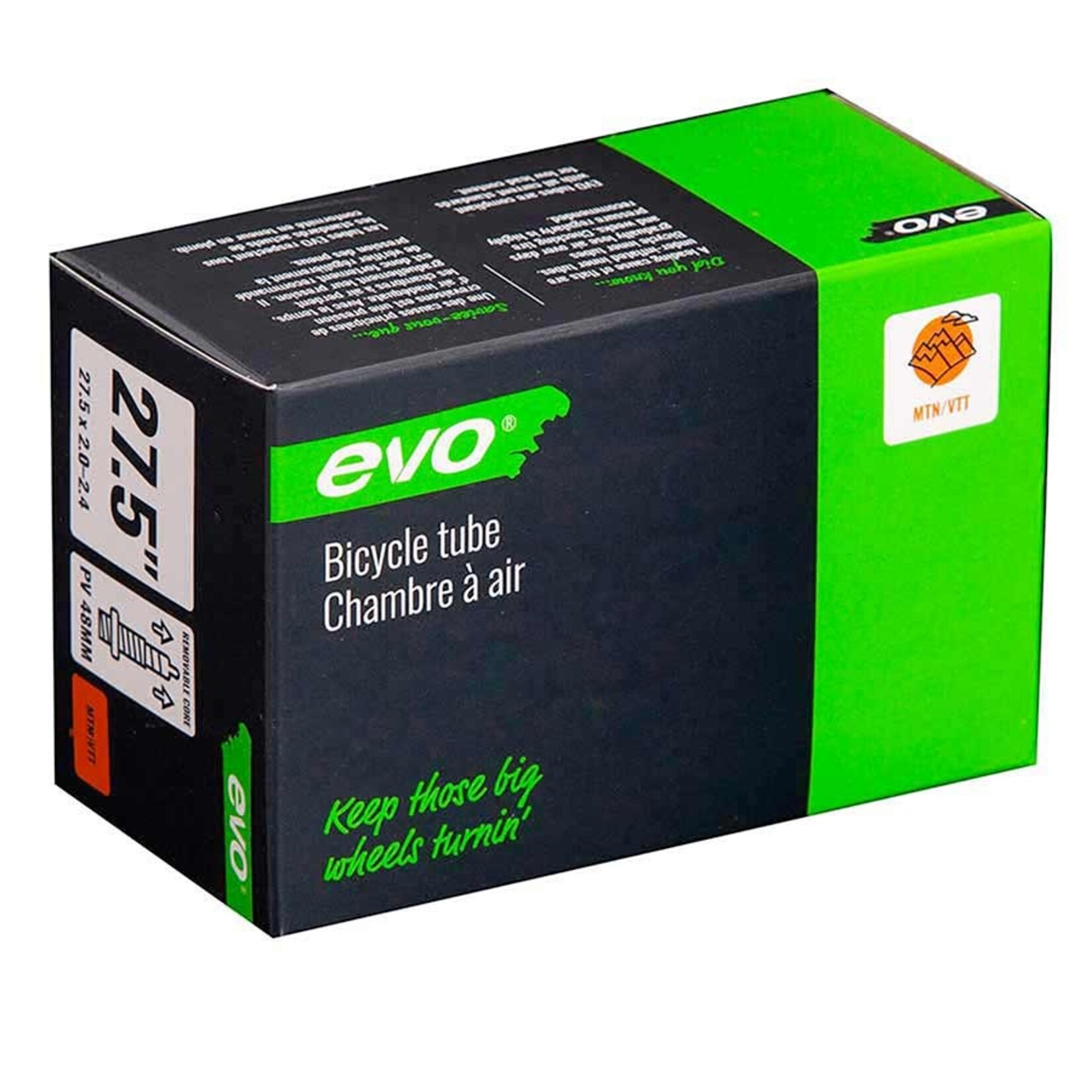 Evo EVO, Enduro/DH 1.5mm, Tube, Presta, Length: 48mm, 27.5'', 2.00-2.40