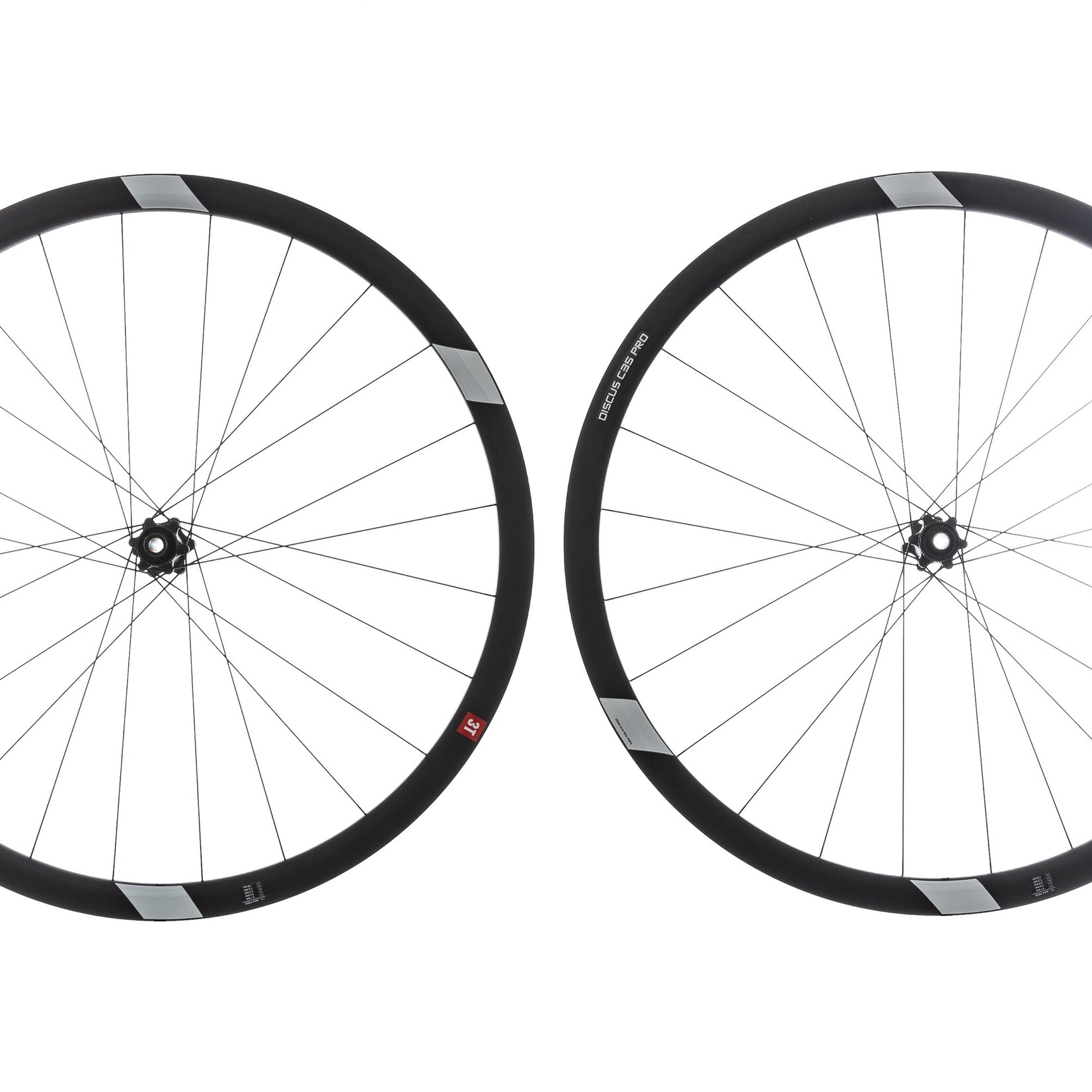 3T - Pair of Wheels - Discus Plus C25 Pro - 27.5" - 10/11-speed - 24T - Black