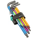 Wera Tools Wera Tools Hex Plus Multicolour Long Arm L-Key Set, Metric, 9 Pieces