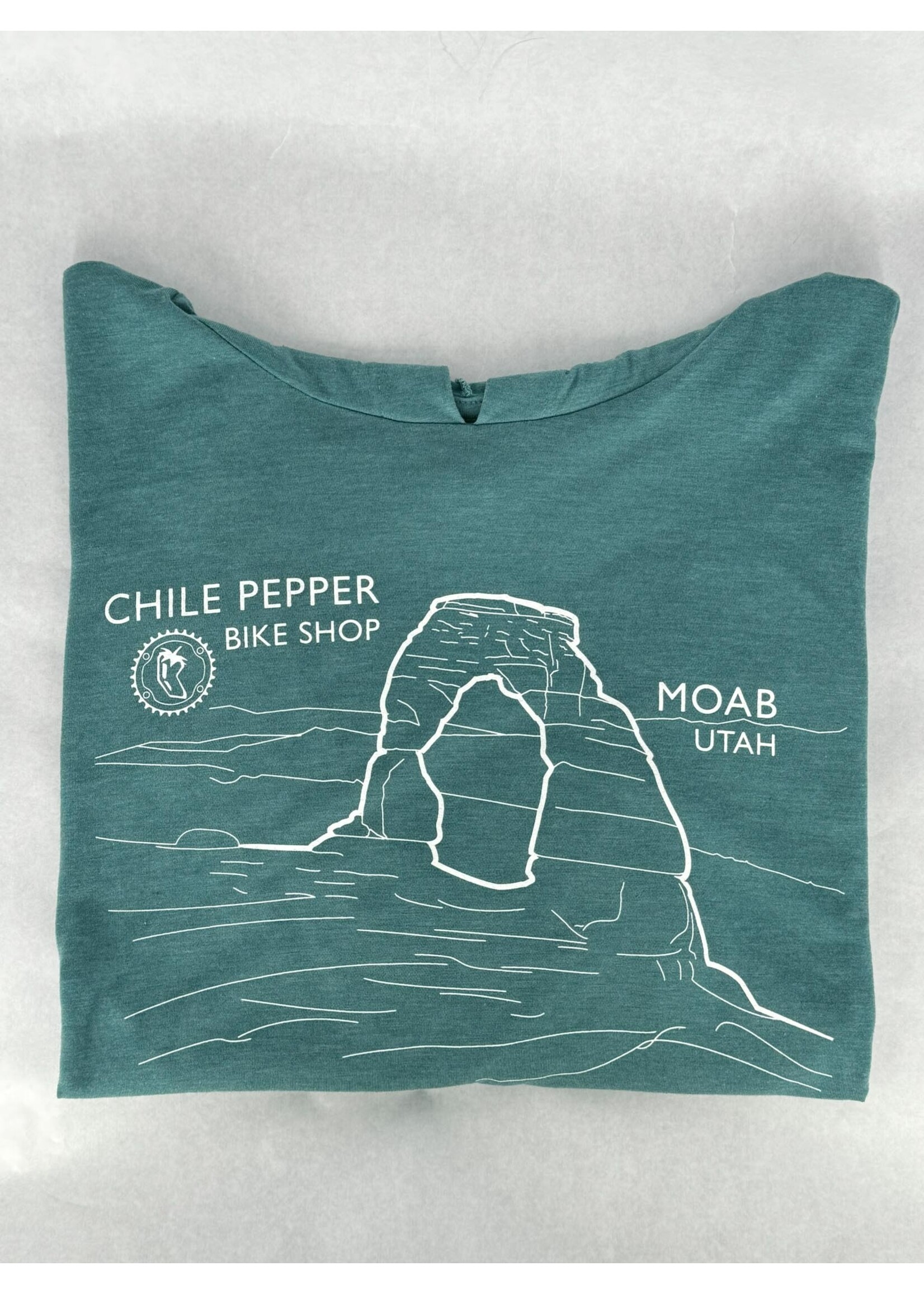 Chile Pepper Delicate Arch Trace Crop Hoodie - Women's