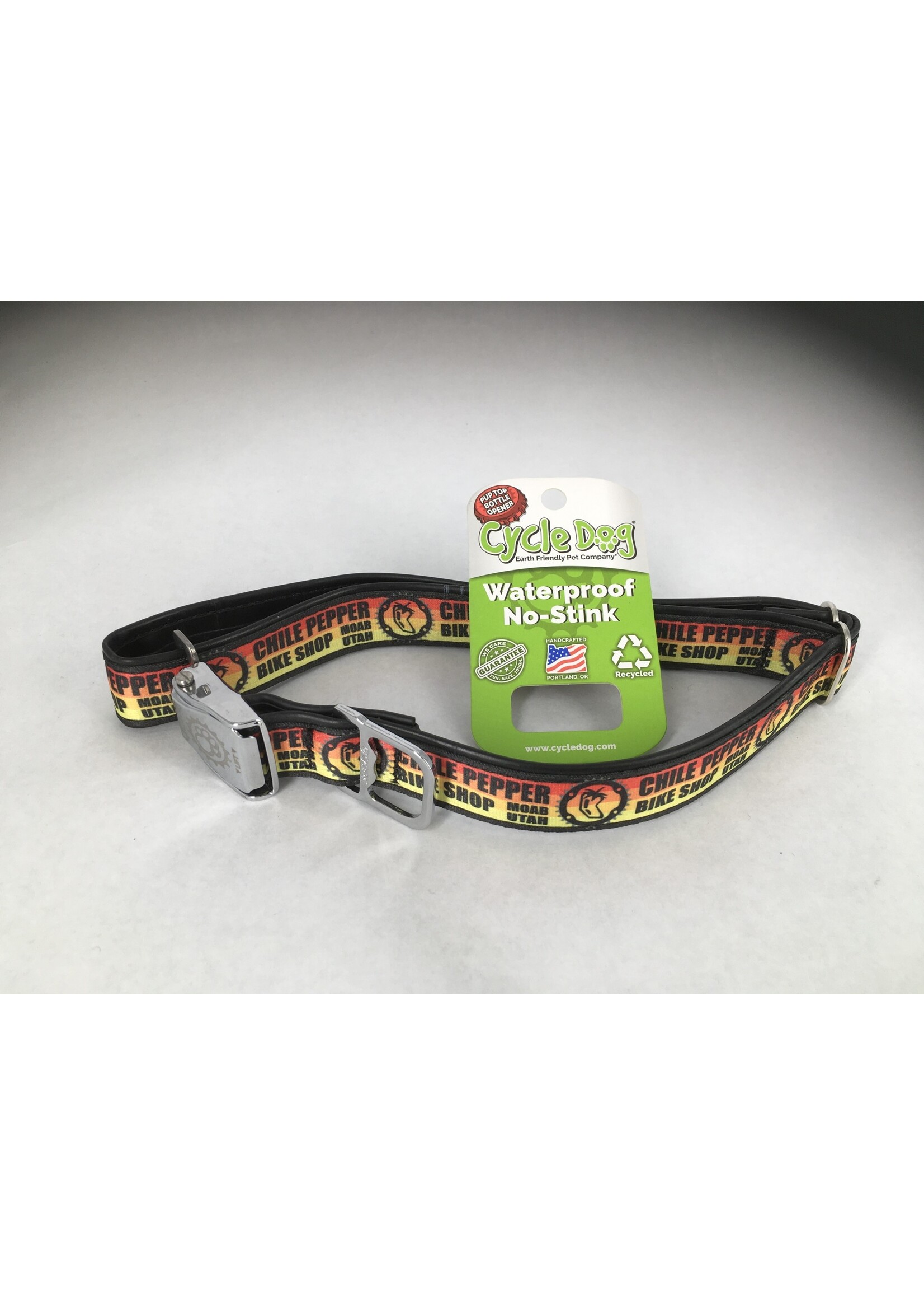 Chile Pepper Solar Dog Collar - Medium