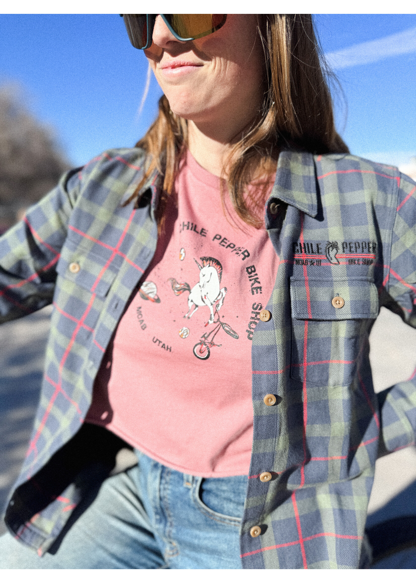 Chile Pepper Unicorn Tailwhip LS CROP - Women's