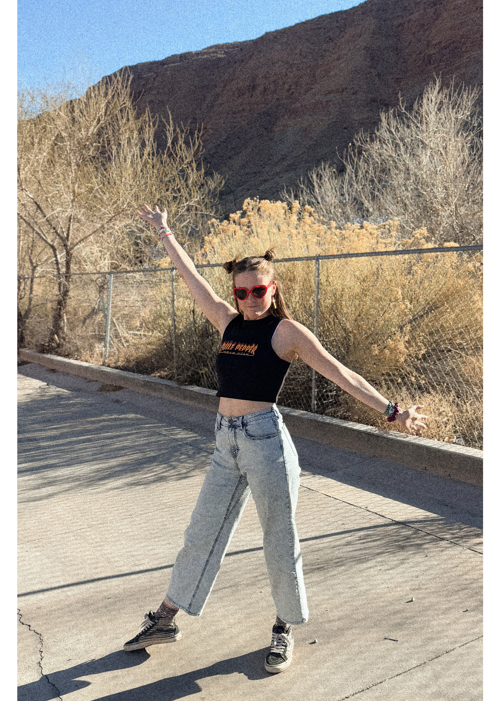 Chile Pepper Chile Pepper - Burner Muscle Crop Tank - W's