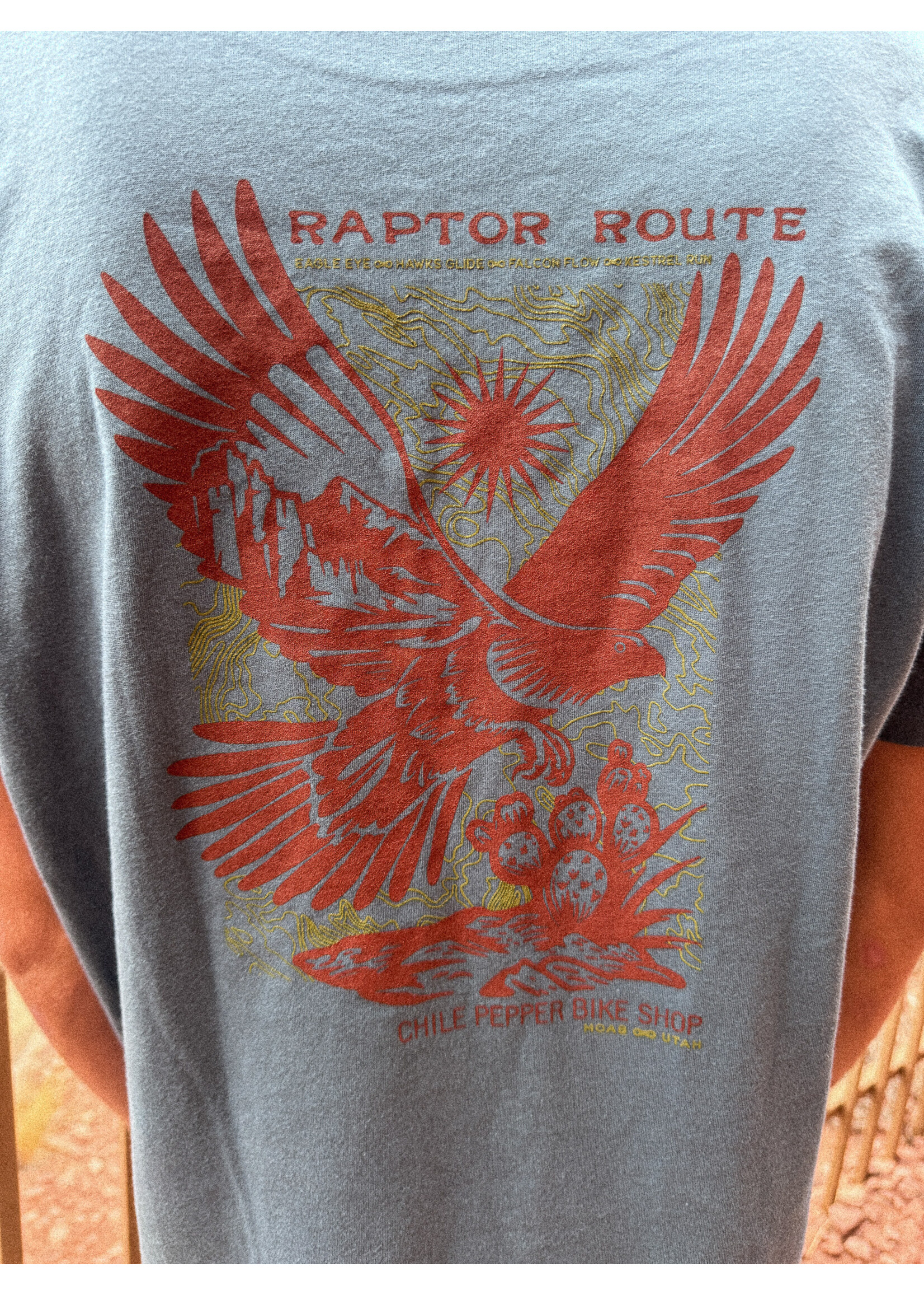 Chile Pepper Raptor Route Tee - Men's/Unisex
