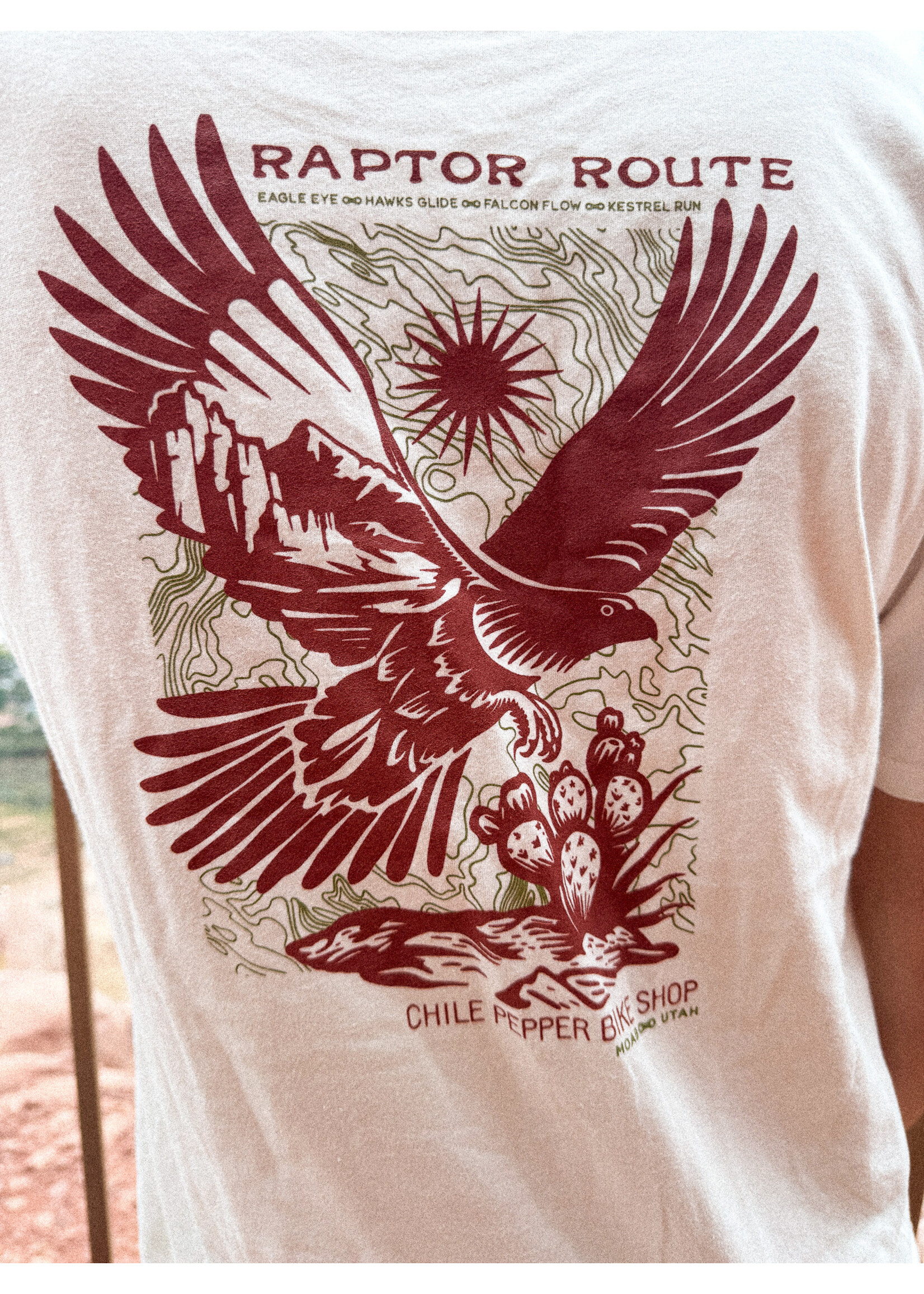 Chile Pepper Raptor Route Tee - Men's/Unisex