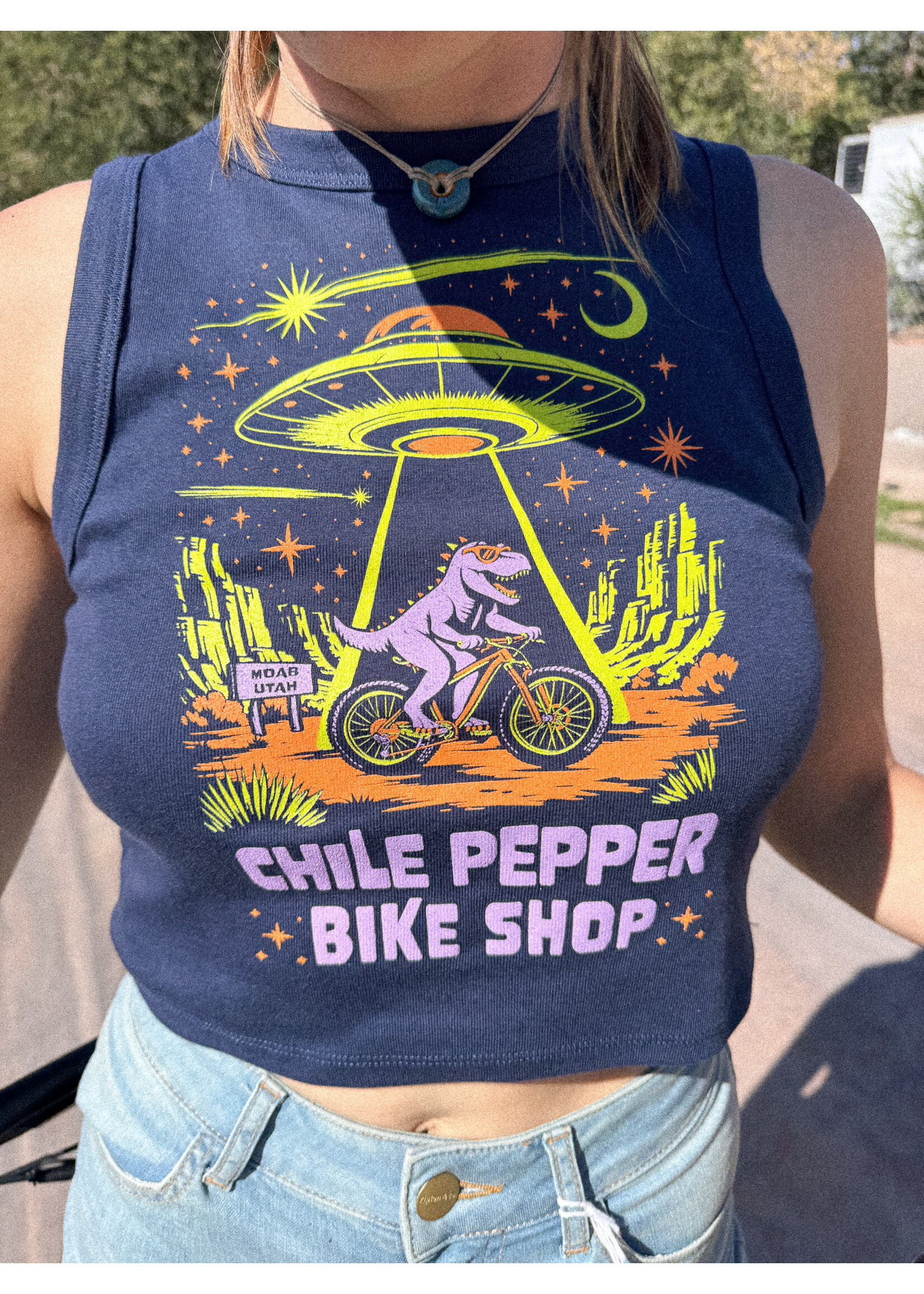 Chile Pepper Women's Out of This World T-Rex Tee & Crop Tank