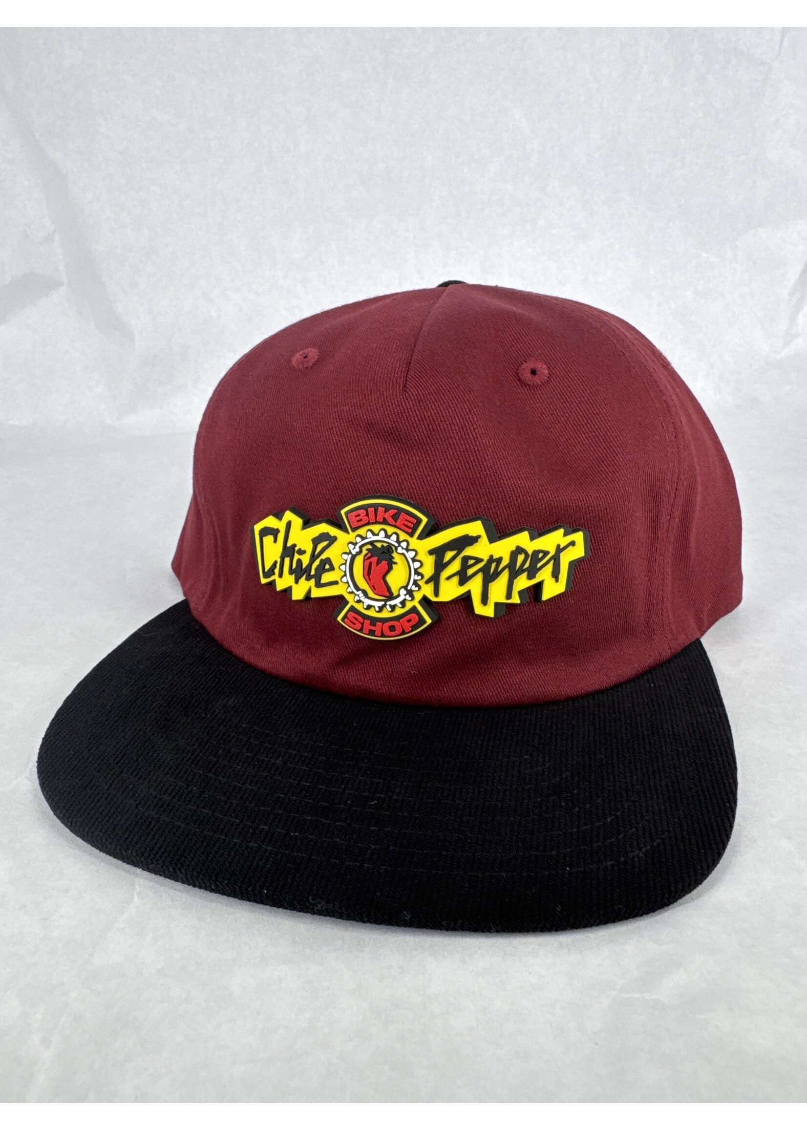 Chile Pepper Silicone Classic Logo 5-panel Hat - Maroon/Black