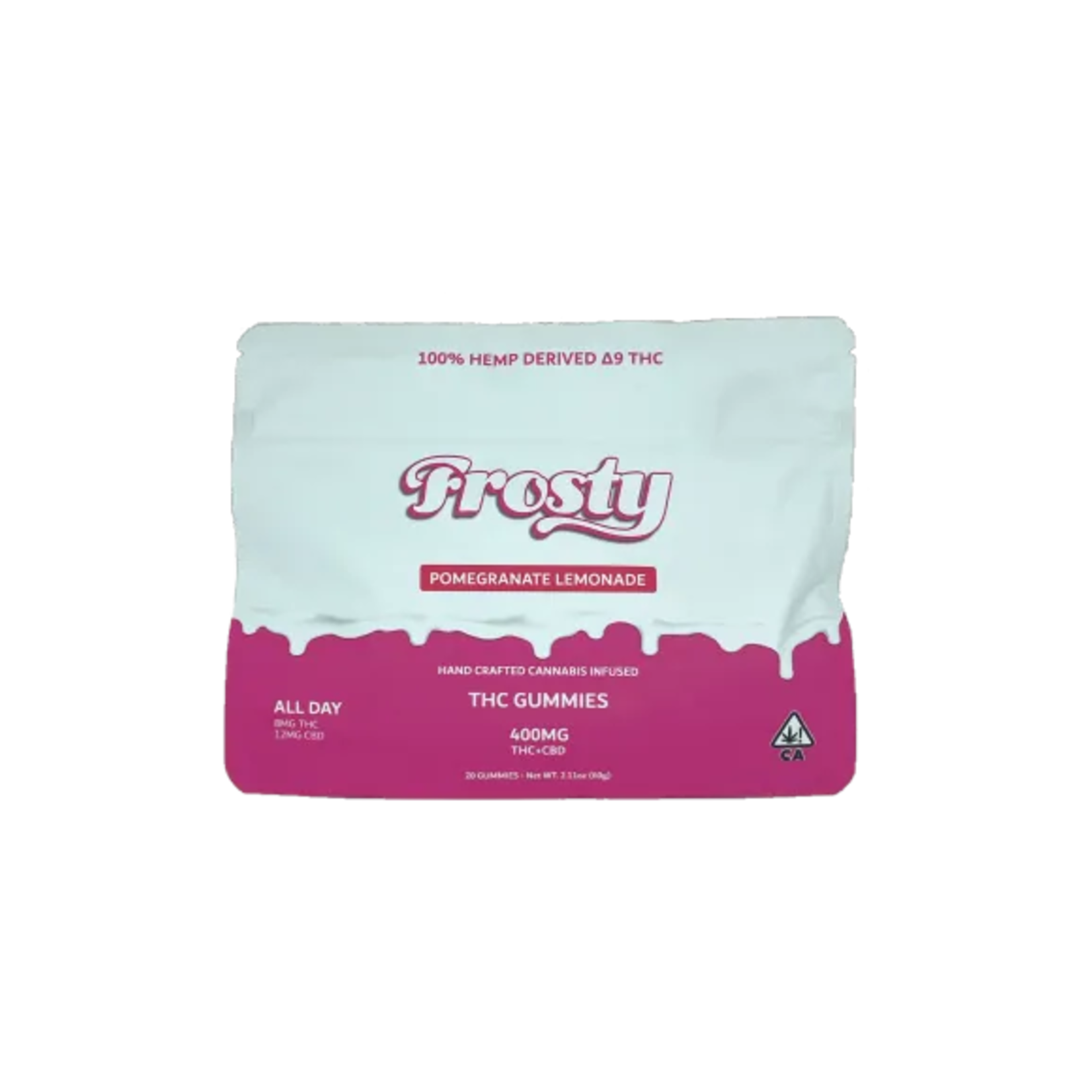 Frosty Hemp Co. Frosty Hand Crafted Hemp Gummies Pomegranate Lemonade ∆9