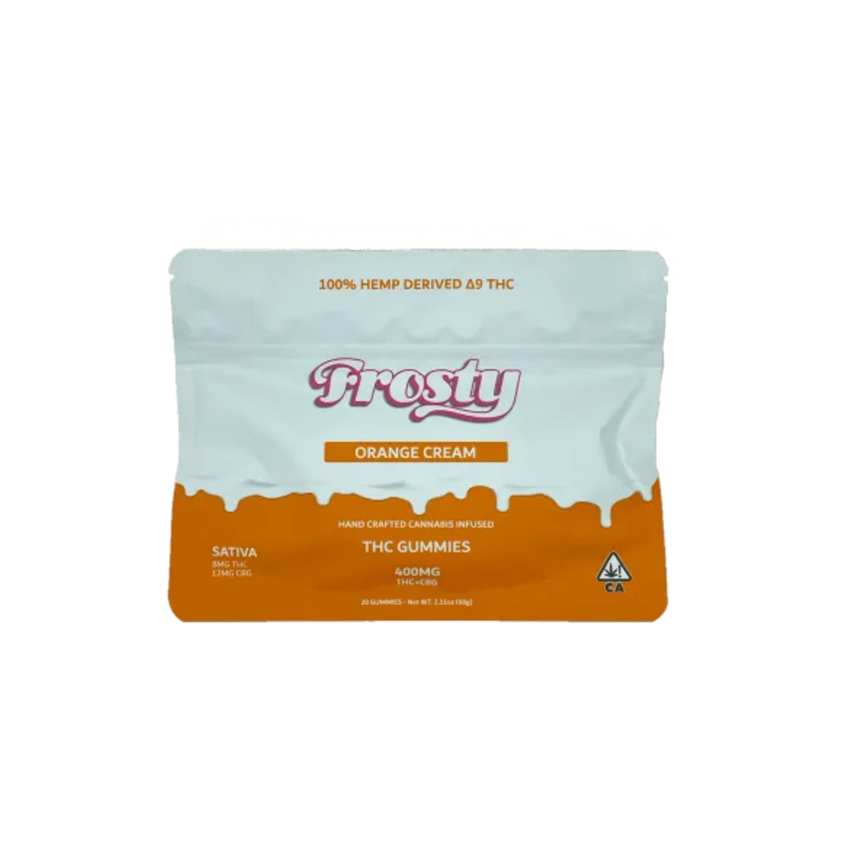 Frosty Hemp Co. Frosty Hand Crafted Hemp Gummies Orange Swirl ∆9:CBG