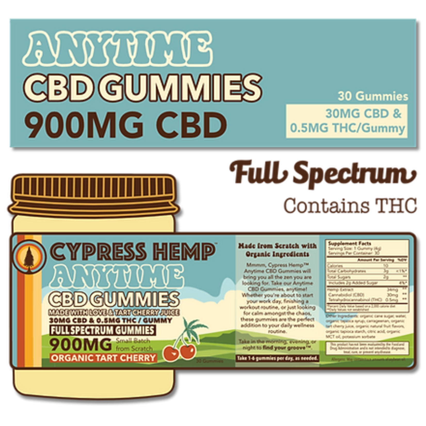 Cypress Hemp Cypress Hemp Full Spectrum 900mg Everyday CBD Gummies