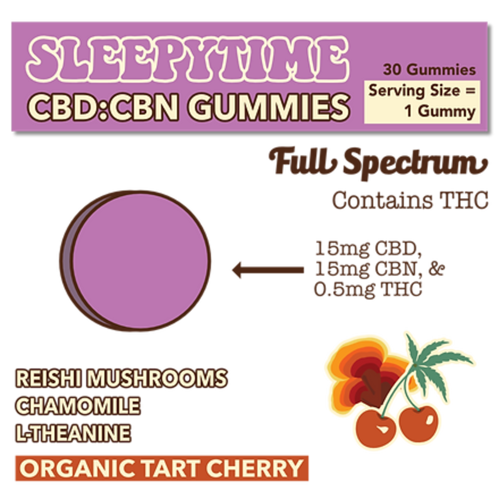 Cypress Hemp Cypress Hemp Full Spectrum 900mg Sleep CBD+CBN+Mushroom Gummies