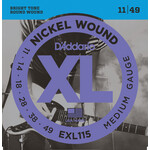 D'Addario D'Addario EXL115 Nickel Wound Electric Guitar Strings Medium/Blues-Jazz Rock 11-49