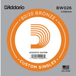 D'Addario D'Addario BW026 Bronze Wound Acoustic Guitar Single String .026